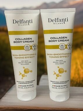 Collagen Body Cream - White with Gold Accents pack of 2